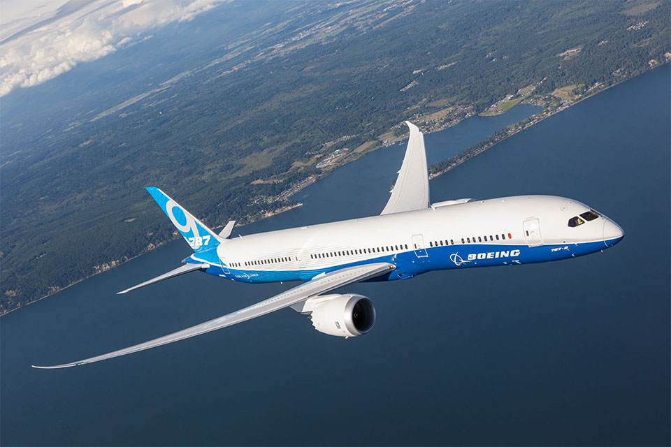 The 787, Boeing's new highly efficient jet airliner.