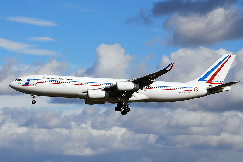 The A340, Airbus' older long range airliner.