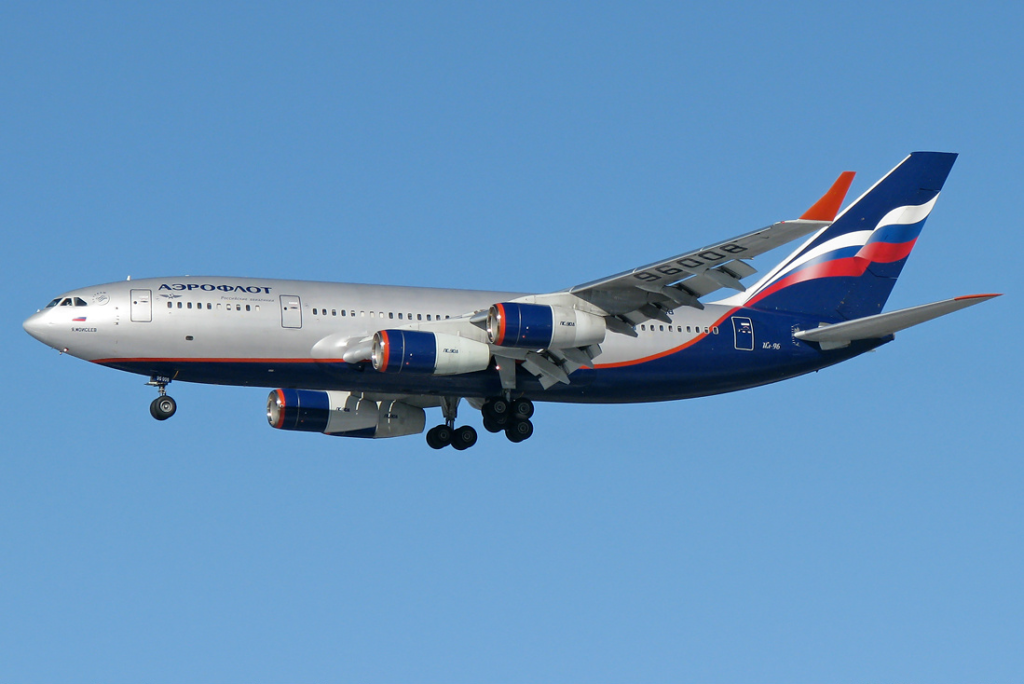 The Il-96, one of the largest capacity passenger jets in Russia.