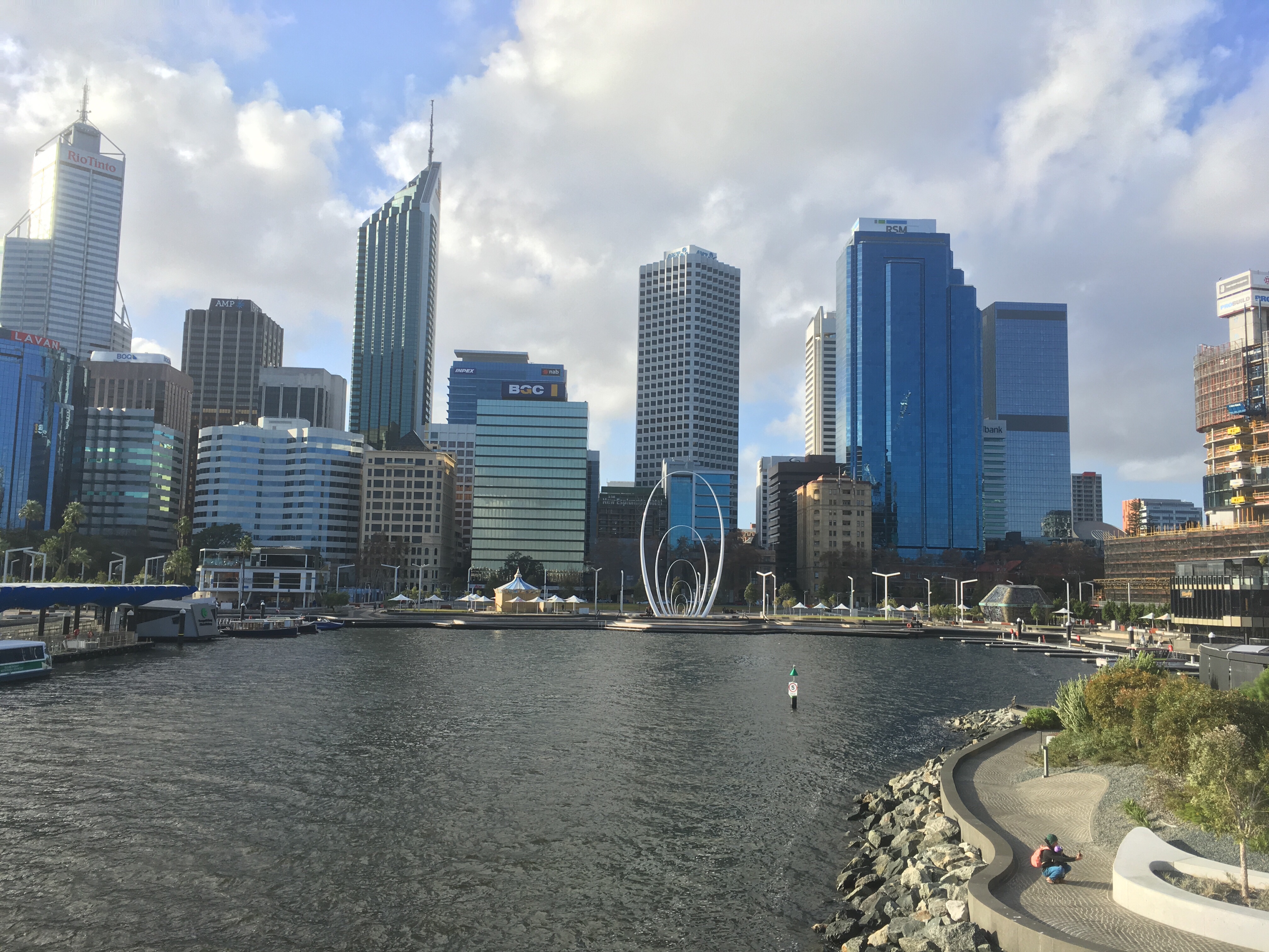 Elizabeth Quay, a nice place walk around in the Perth City Centre.