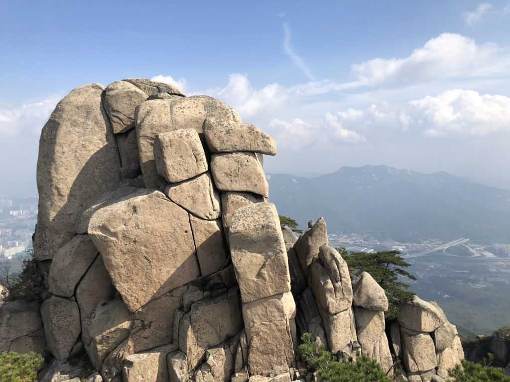 At the peak of Dobongsan.